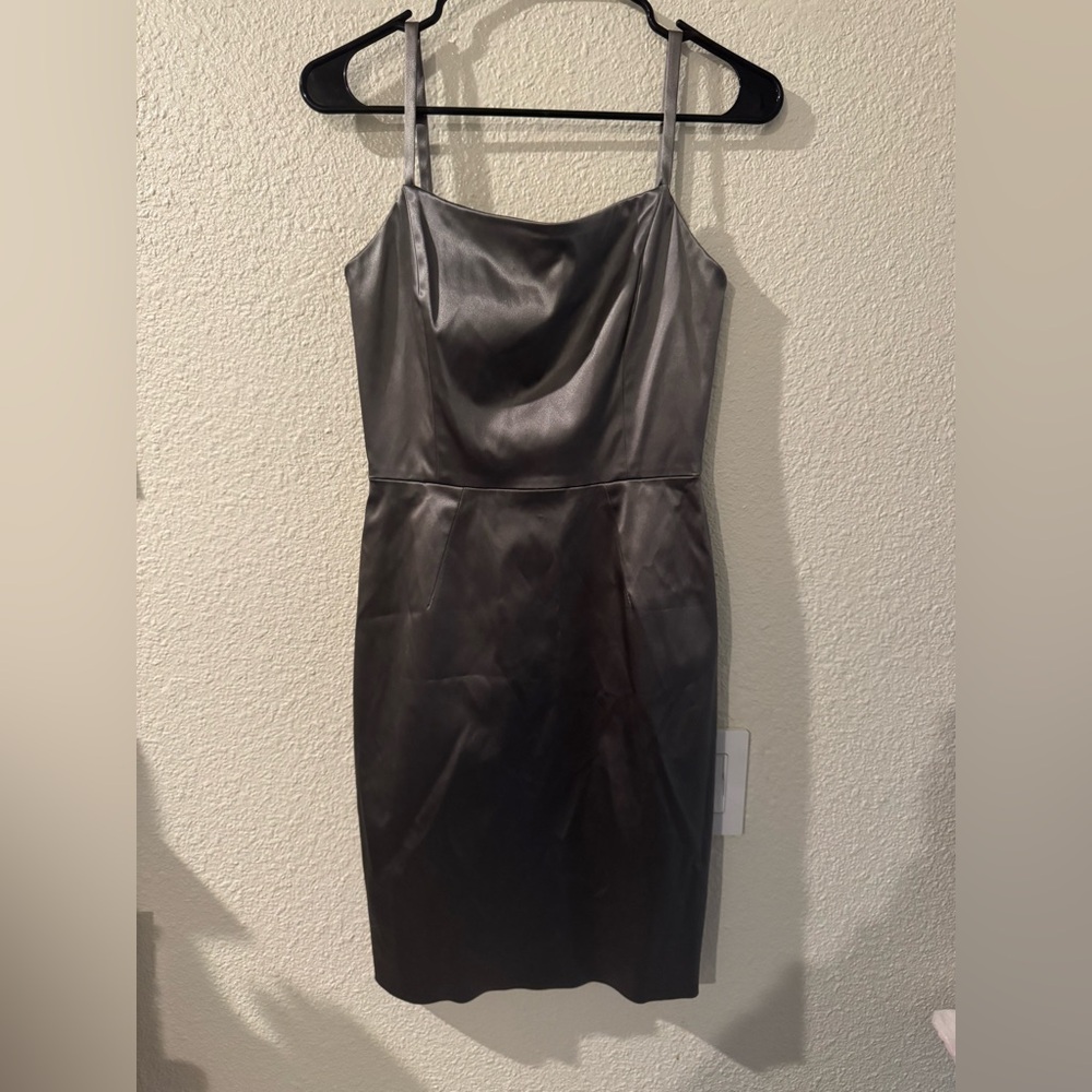 Dolce & Gabbana Charcoal Satin Midi Dress